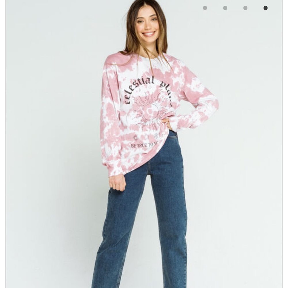 NWT BDG Urban Outfitters Celestial Plane Long Sleeve Tee - Picture 4 of 4